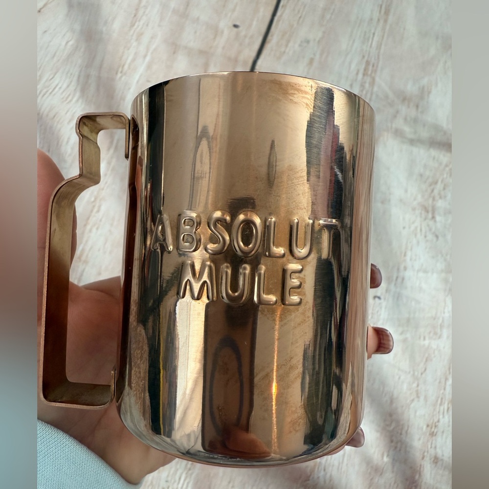 Absolut Vodka Copper Plated Mule/Metal Cup/Mug 10 ounce MINT